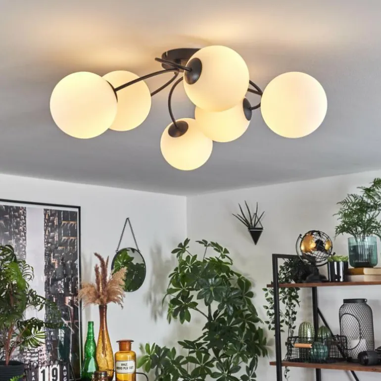 Plafonnier Chehalis Blanc, 6 lumières