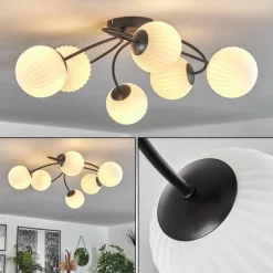 Plafonnier Chehalis Blanc, 6 lumières