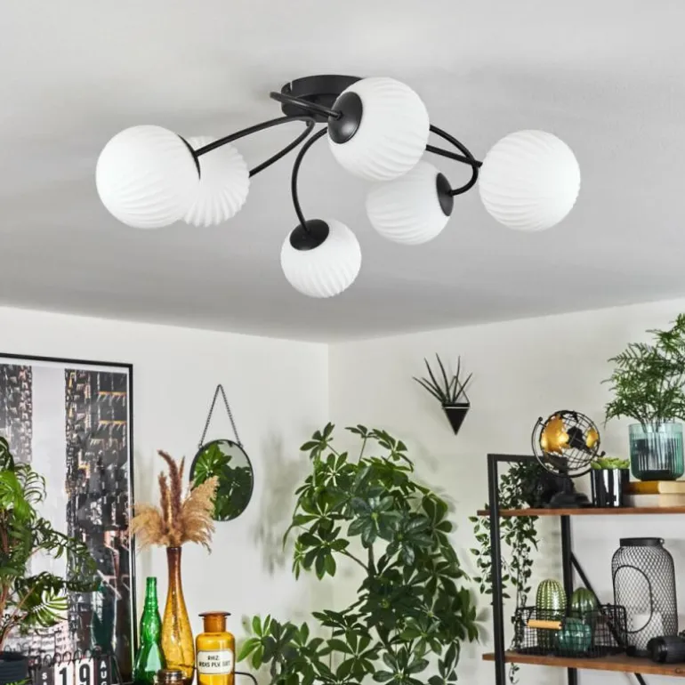 Plafonnier Chehalis Blanc, 6 lumières