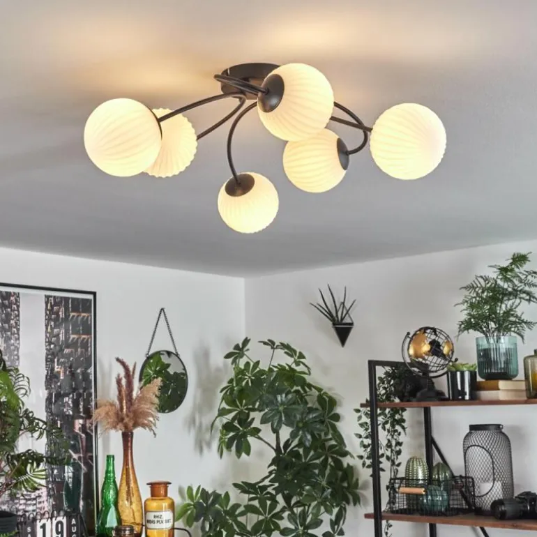 Plafonnier Chehalis Blanc, 6 lumières