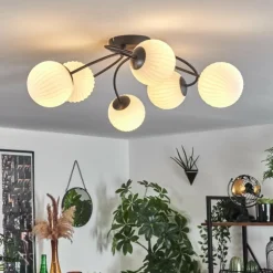 Plafonnier Chehalis Blanc, 6 lumières