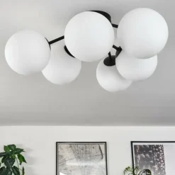 Plafonnier Chehalis Blanc, 6 lumières