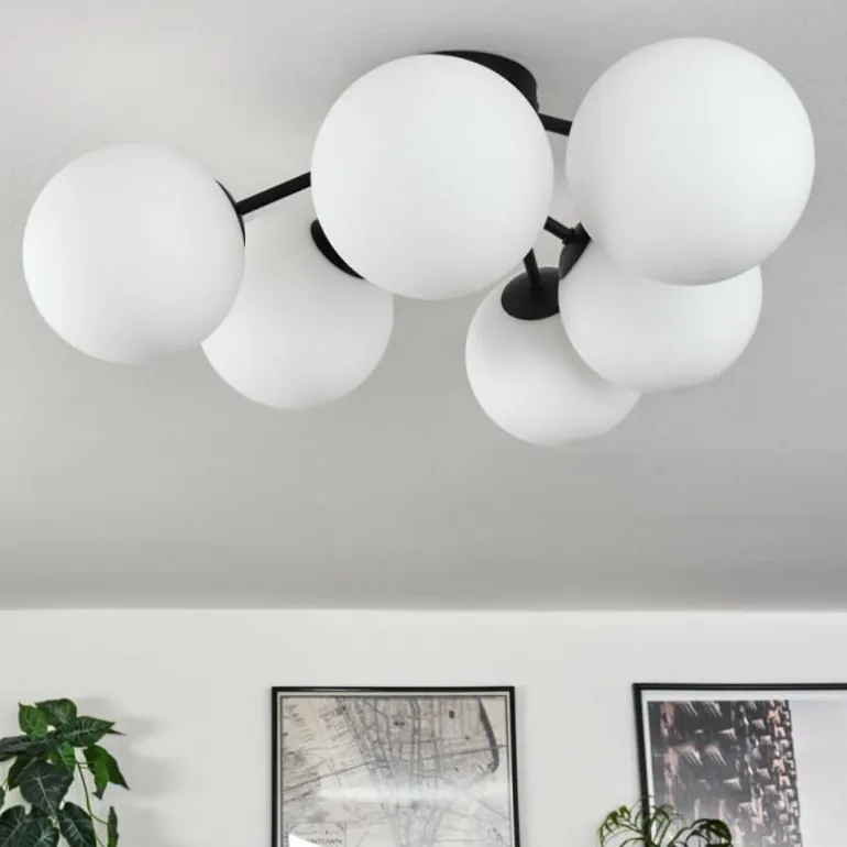 Plafonnier Chehalis Blanc, 6 lumières