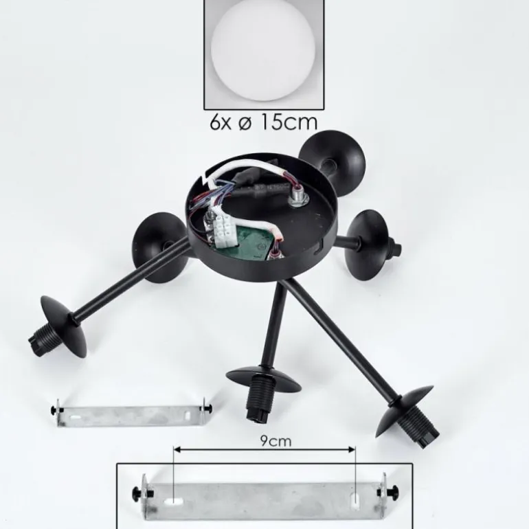 Plafonnier Chehalis Blanc, 6 lumières