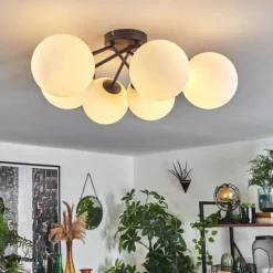 Plafonnier Chehalis Blanc, 6 lumières