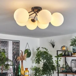 Plafonnier Chehalis Blanc, 6 lumières
