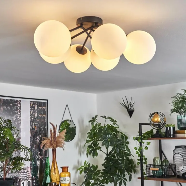 Plafonnier Chehalis Blanc, 6 lumières