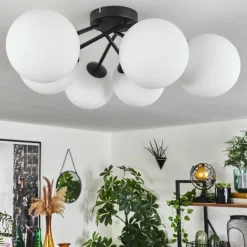 Plafonnier Chehalis Blanc, 6 lumières
