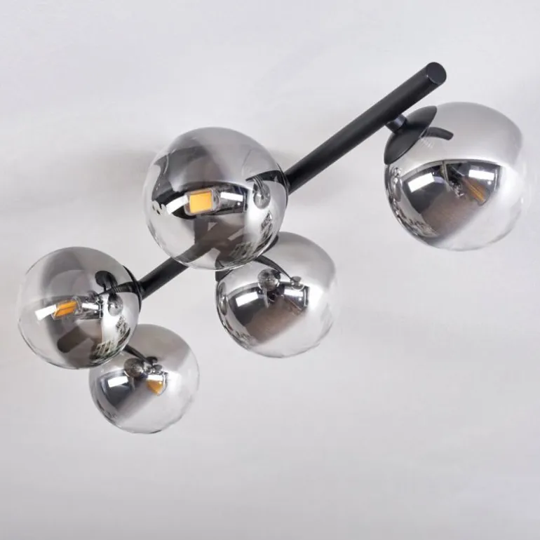 Plafonnier Chehalis Clair, Fumé, 5 lumières