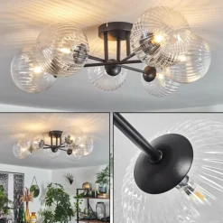 Plafonnier Chehalis Clair, 6 lumières