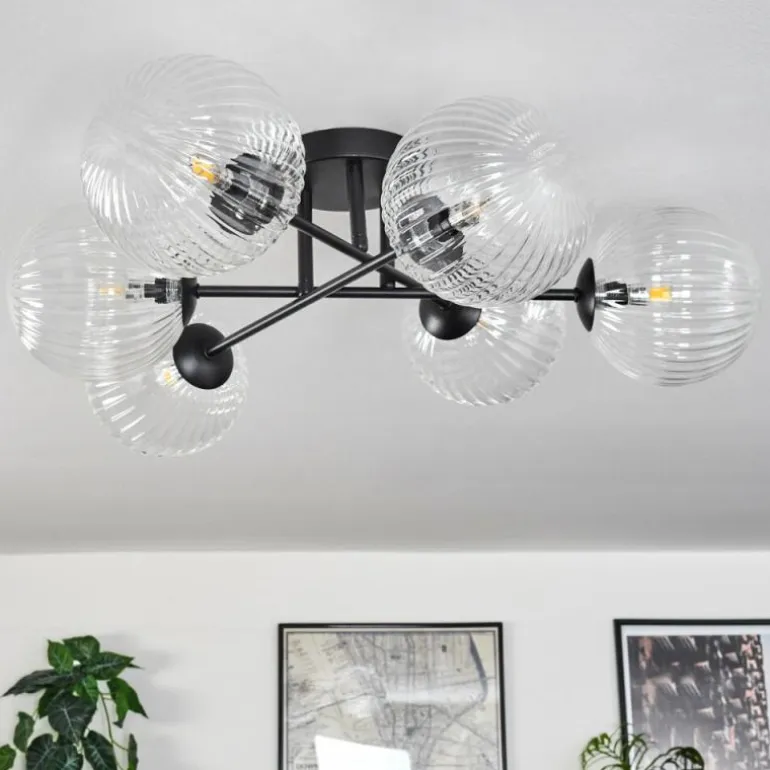 Plafonnier Chehalis Clair, 6 lumières