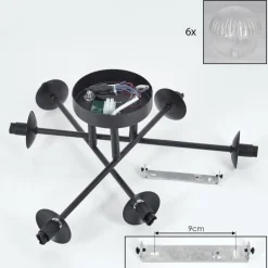 Plafonnier Chehalis Clair, 6 lumières