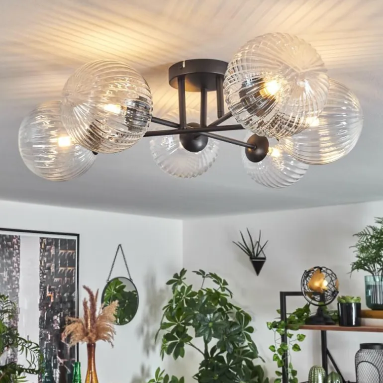 Plafonnier Chehalis Clair, 6 lumières