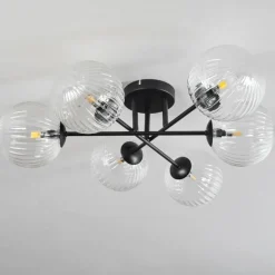 Plafonnier Chehalis Clair, 6 lumières