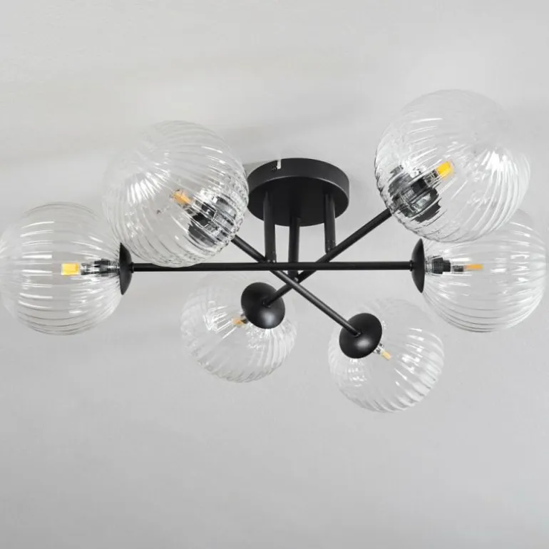 Plafonnier Chehalis Clair, 6 lumières