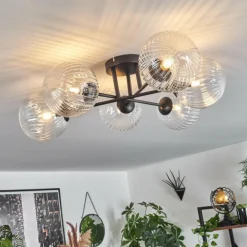 Plafonnier Chehalis Clair, 6 lumières