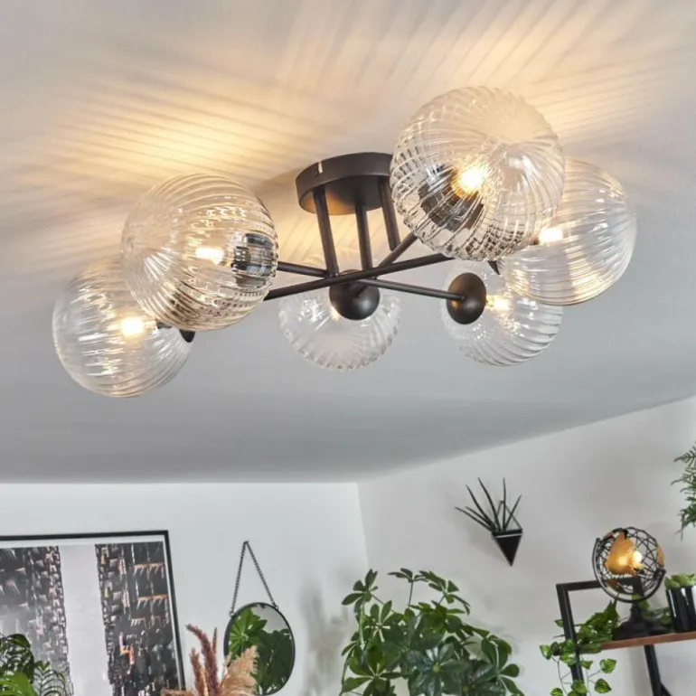 Plafonnier Chehalis Clair, 6 lumières