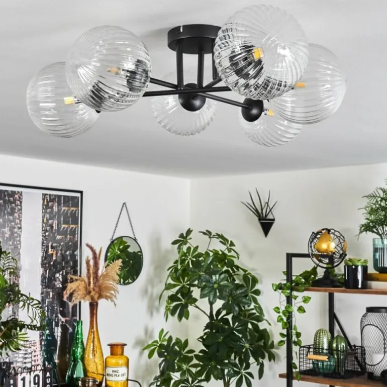 Plafonnier Chehalis Clair, 6 lumières