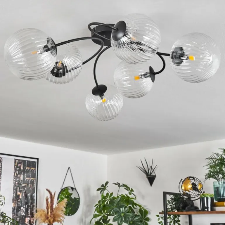 Plafonnier Chehalis Clair, 6 lumières