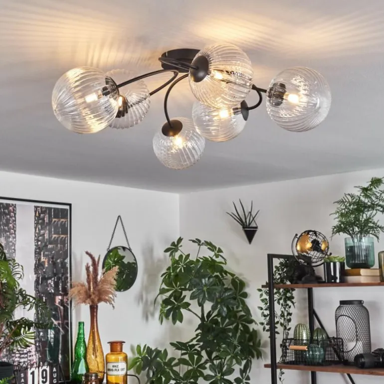 Plafonnier Chehalis Clair, 6 lumières