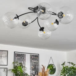 Plafonnier Chehalis Clair, 6 lumières