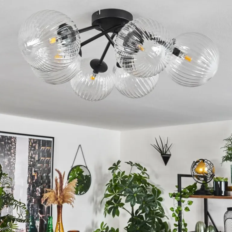 Plafonnier Chehalis Clair, 6 lumières