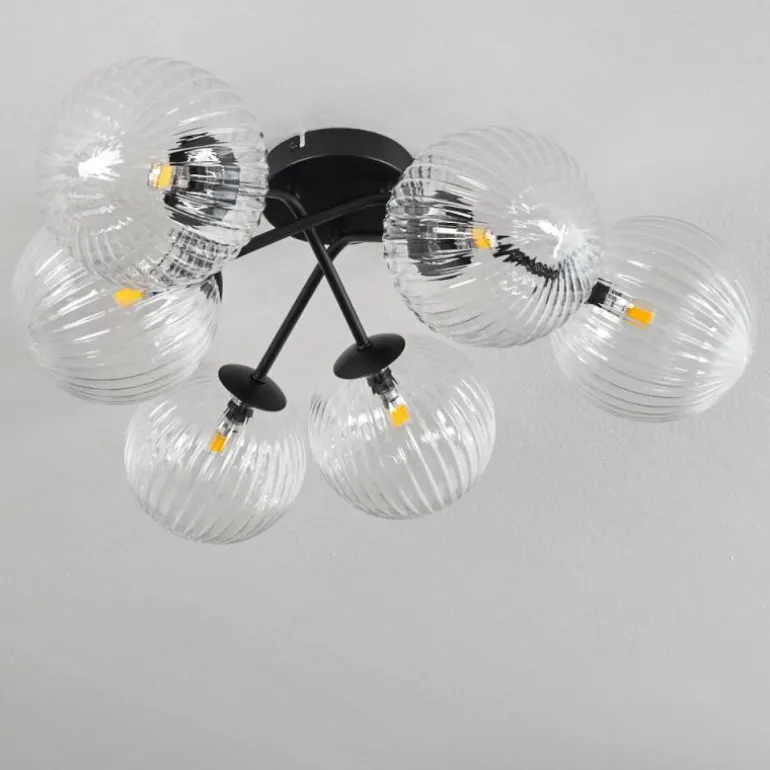 Plafonnier Chehalis Clair, 6 lumières