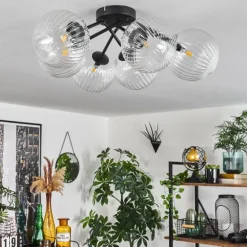 Plafonnier Chehalis Clair, 6 lumières