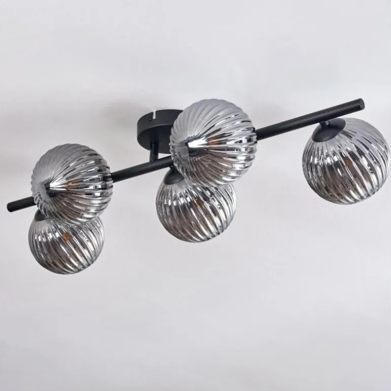 Plafonnier Chehalis Fumé, 5 lumières