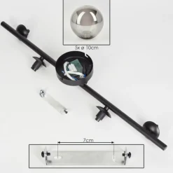 Plafonnier Chehalis Fumé, 5 lumières