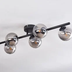 Plafonnier Chehalis Fumé, 5 lumières