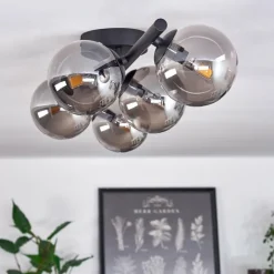 Plafonnier Chehalis Fumé, 5 lumières
