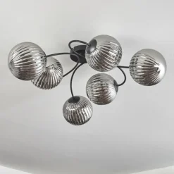 Plafonnier Chehalis Fumé, 6 lumières
