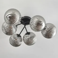 Plafonnier Chehalis Fumé, 6 lumières