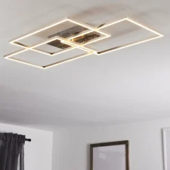 Plafonnier Cheka LED Aluminium, 3 lumières, Télécommandes