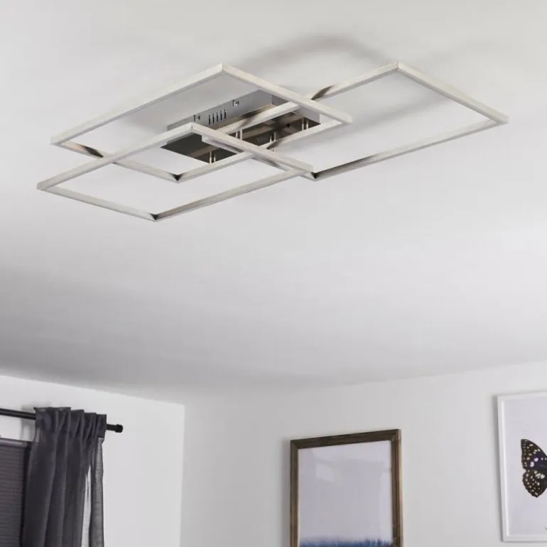Plafonnier Cheka LED Aluminium, 3 lumières, Télécommandes