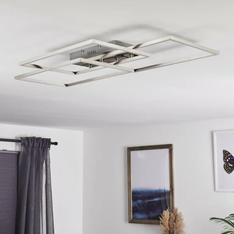 Plafonnier Cheka LED Aluminium, 3 lumières, Télécommandes