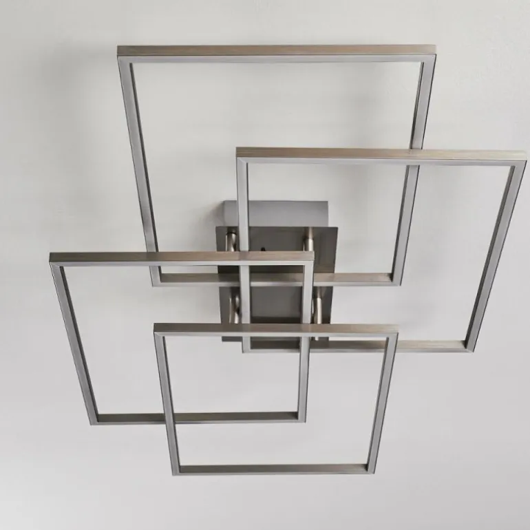 Plafonnier Cheka LED Aluminium, 4 lumières, Télécommandes