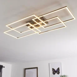 Plafonnier Cheka LED Aluminium, 4 lumières, Télécommandes
