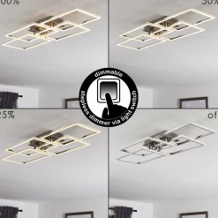 Plafonnier Cheka LED Aluminium, 4 lumières