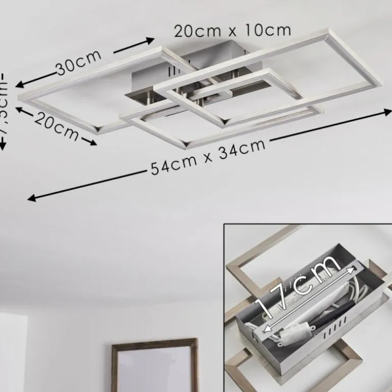 Plafonnier Cheka LED Aluminium, 3 lumières