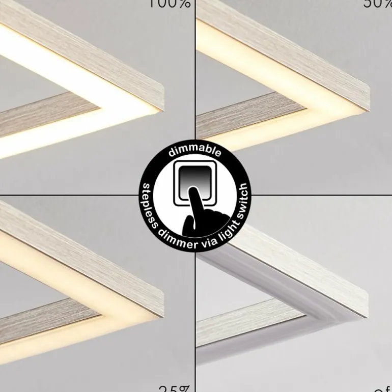 Plafonnier Cheka LED Aluminium, 3 lumières