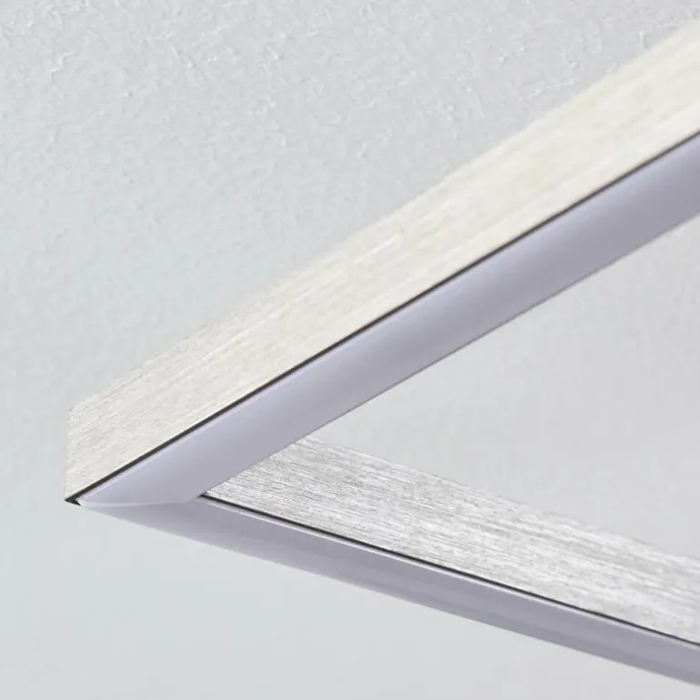 Plafonnier Cheka LED Brun, Nickel mat, 2 lumières, Télécommandes