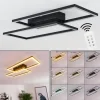 Plafonnier Cheka LED Noir, 2 lumières, Télécommandes