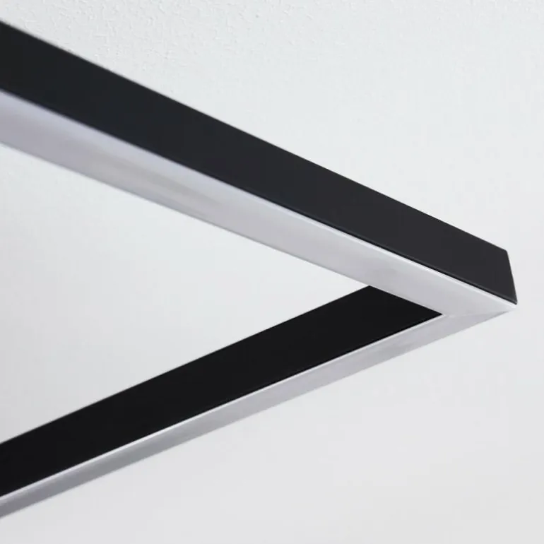 Plafonnier Cheka LED Noir, 2 lumières, Télécommandes