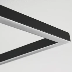 Plafonnier Cheka LED Noir, 2 lumières, Télécommandes