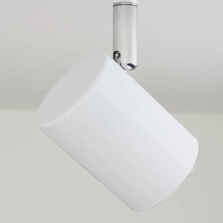 Plafonnier Chennai LED Chrome, Blanc, 2 lumières