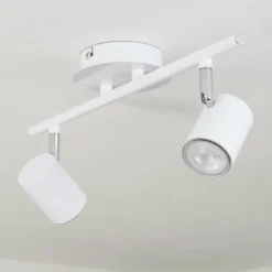Plafonnier Chennai LED Chrome, Blanc, 2 lumières