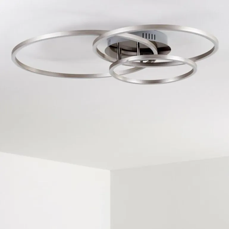 Plafonnier Chilkat LED Nickel mat, 1 lumière