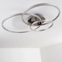 Plafonnier Chilkat LED Nickel mat, 1 lumière